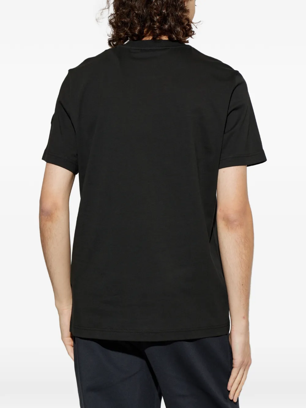 Moncler T-shirt met logoprint Zwart