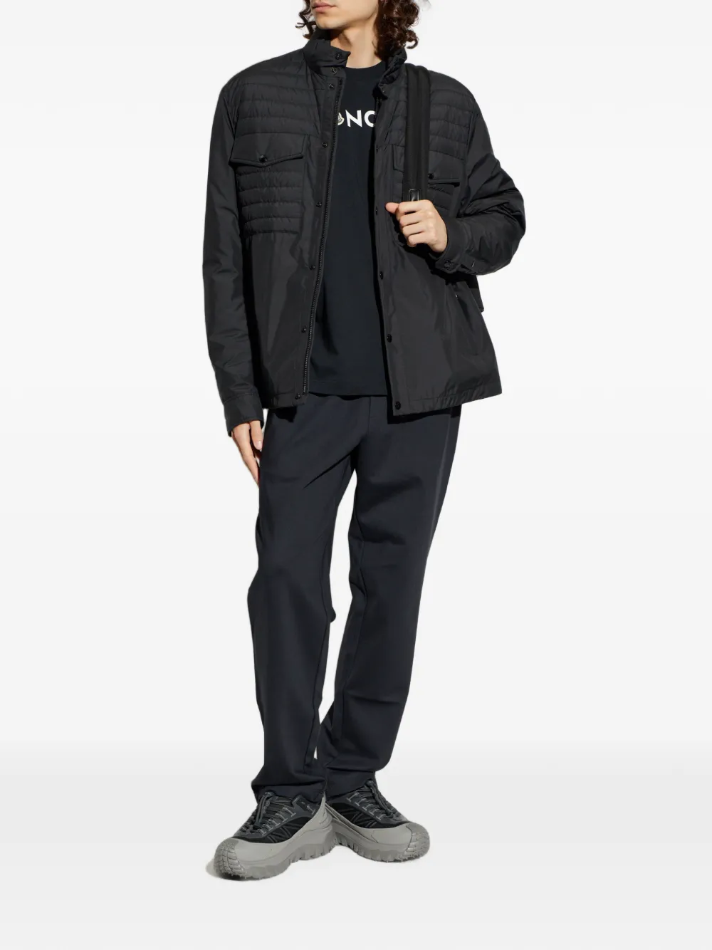 Moncler Vnorviane gewatteerd jack Zwart