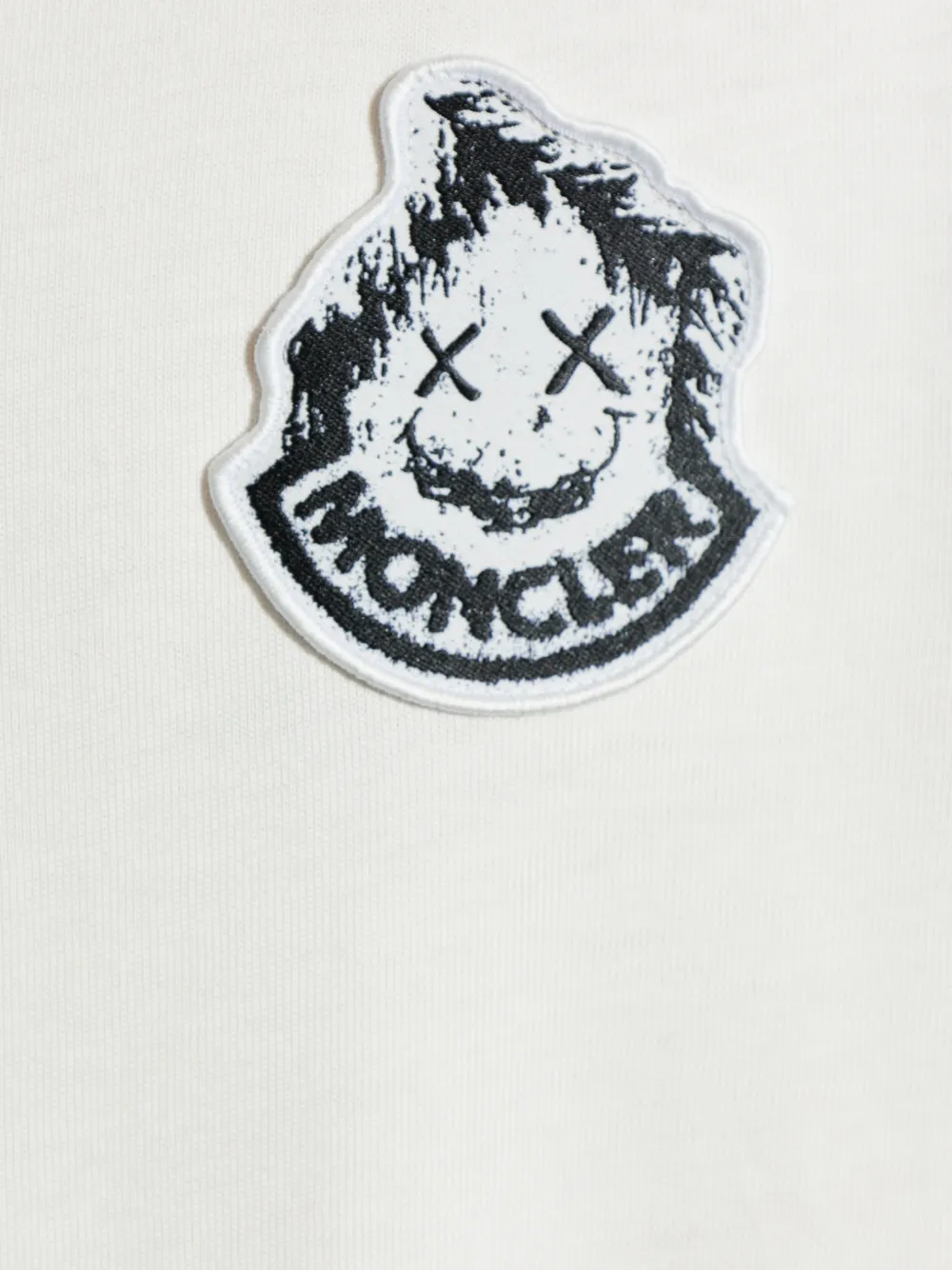 Moncler Katoenen T-shirt met logo Beige