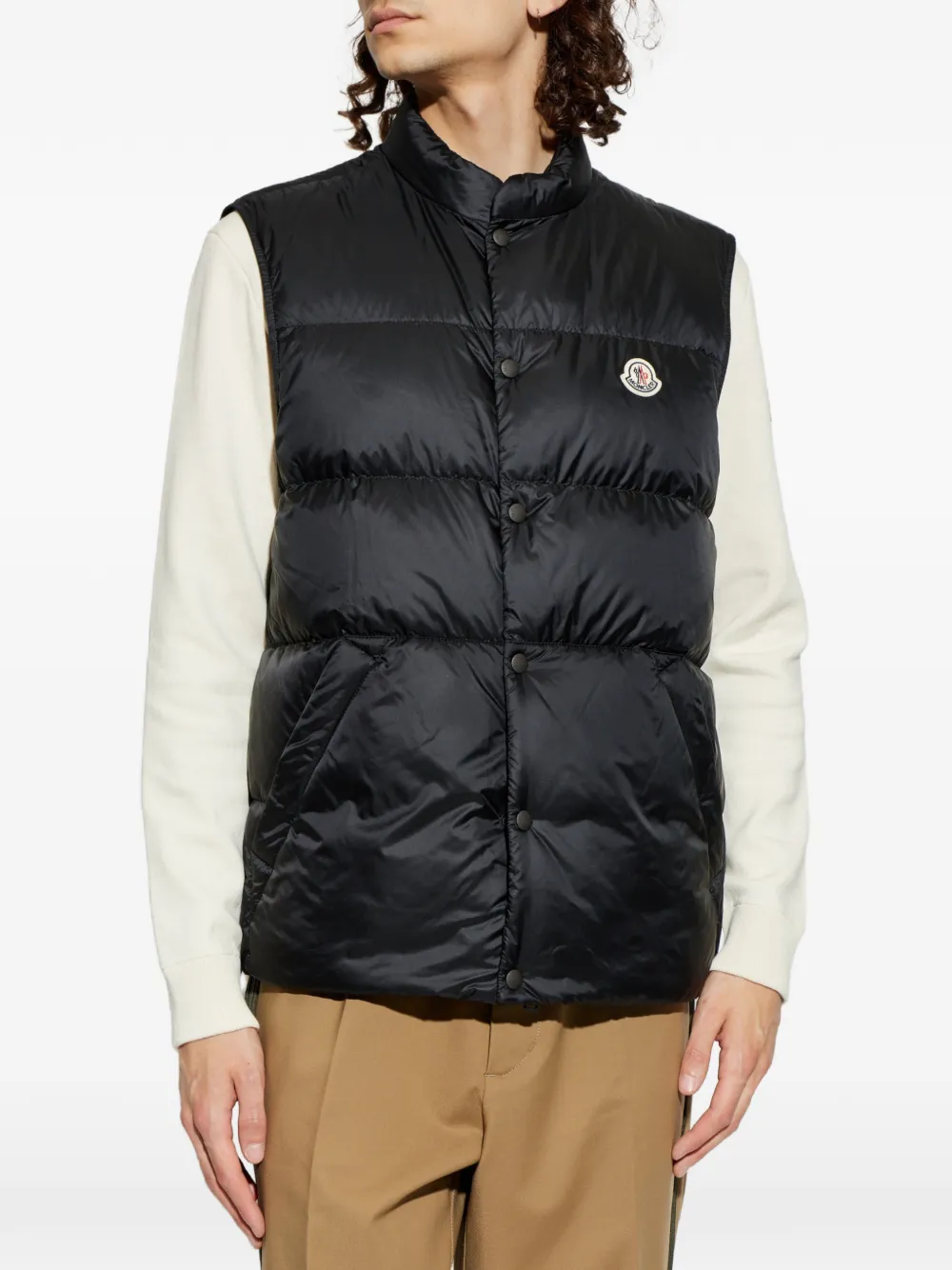 Moncler Tuquerouye gewatteerde bodywarmer Zwart