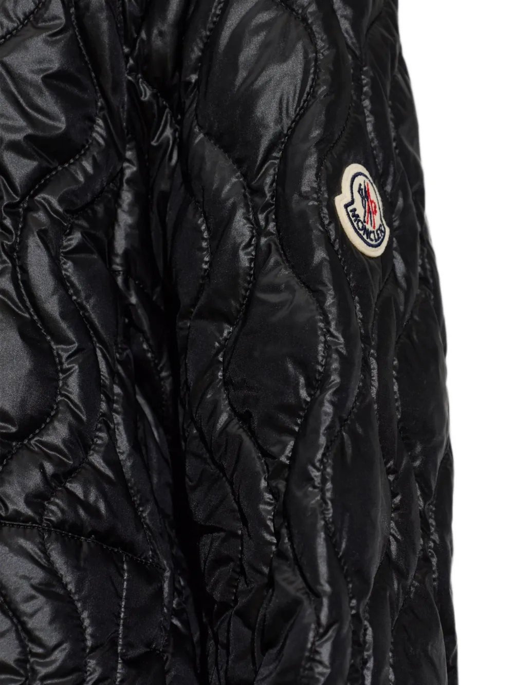 Moncler Balette donsjack met geometrische voering Zwart