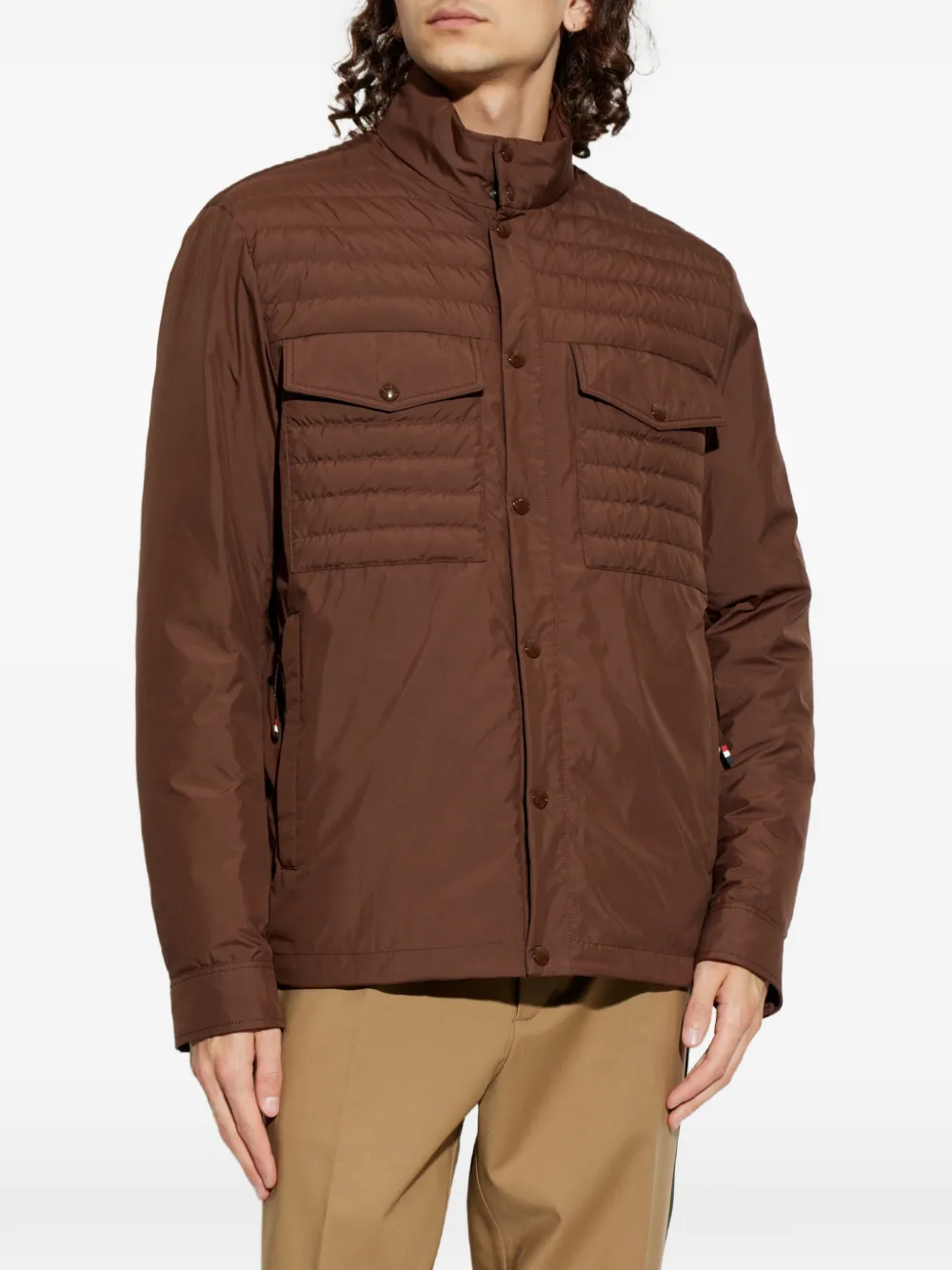 Moncler Vnorviane gewatteerd jack Bruin