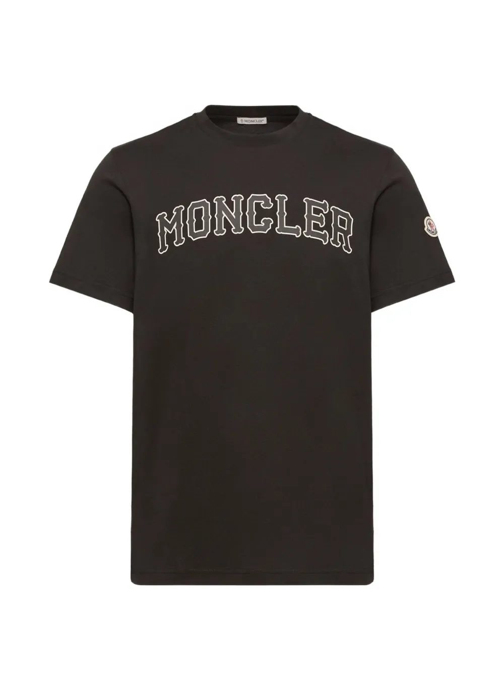 Moncler T-shirt met logoprint Zwart