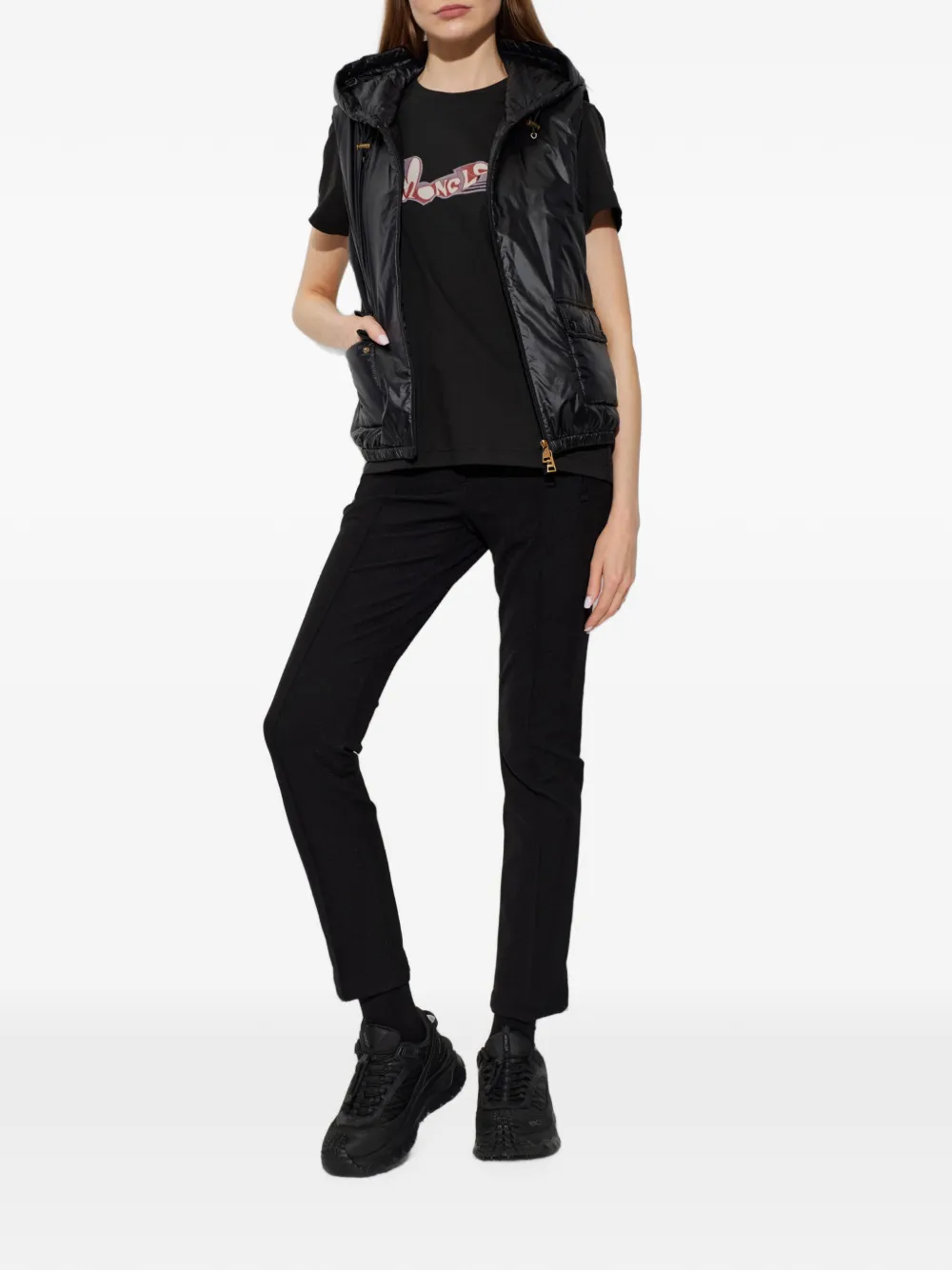 Moncler Lansette gilet met capuchon Zwart