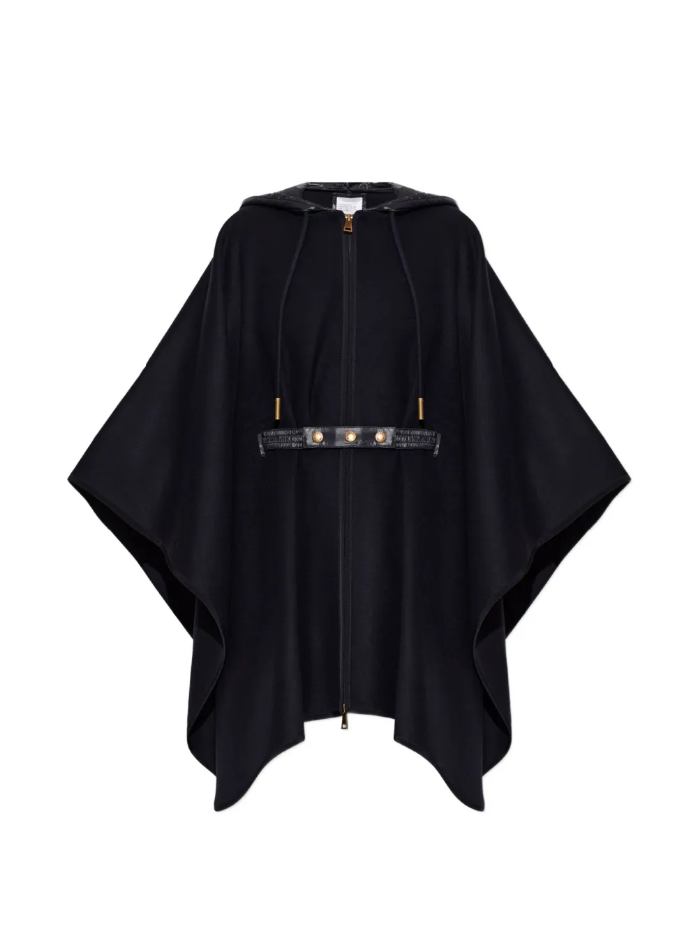 Moncler Cape met capuchon en ceintuur Blauw