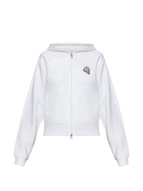 Moncler logo-patch zip-up hoodie
