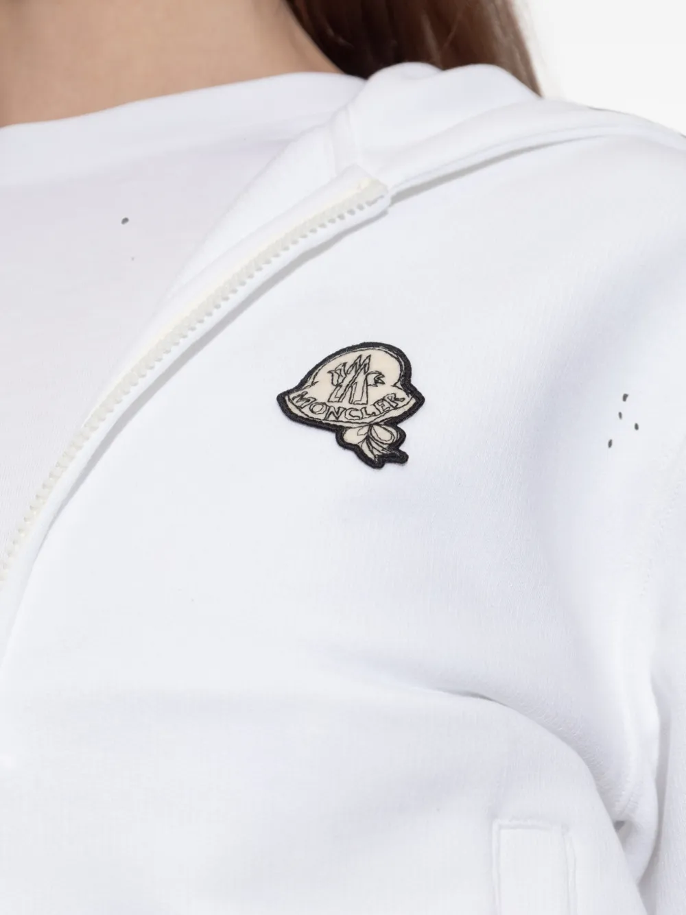 Moncler Hoodie met rits Wit