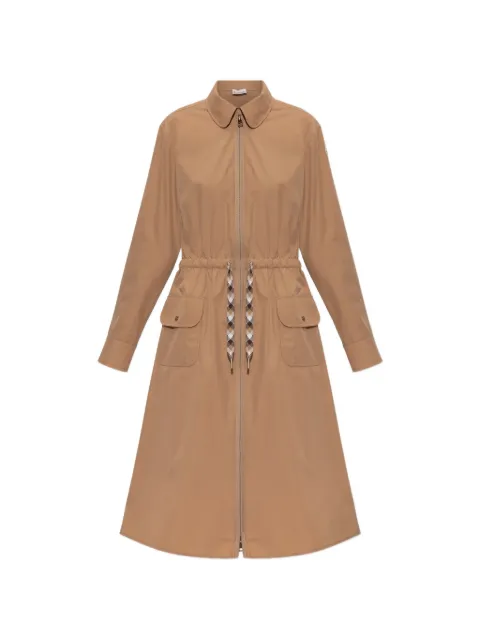 Moncler vestido midi con cordones en la cintura y cierre