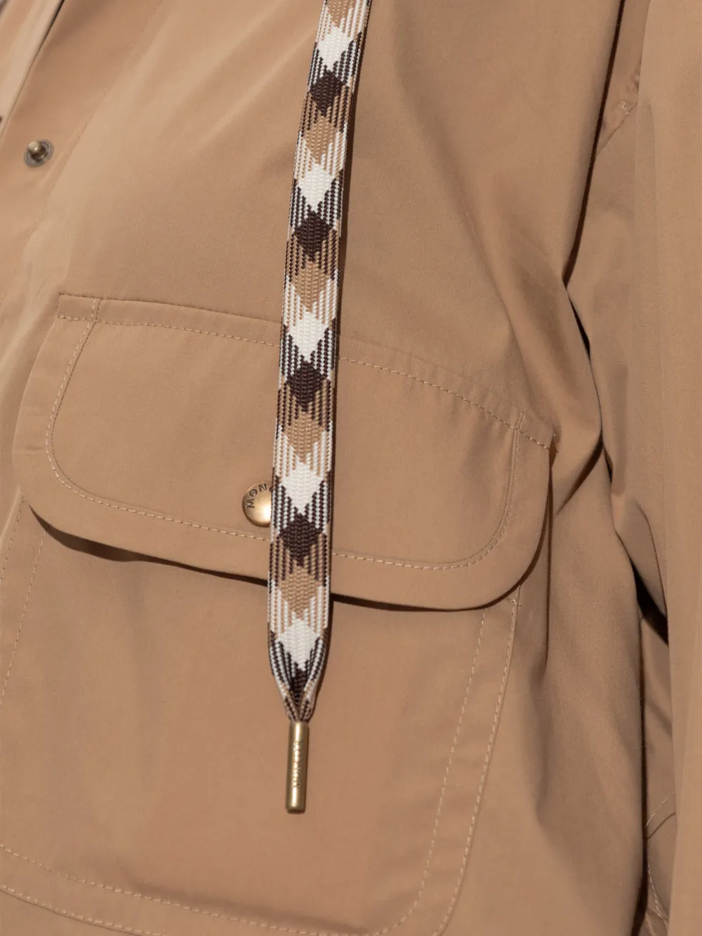 Moncler Cropped jack met capuchon Beige