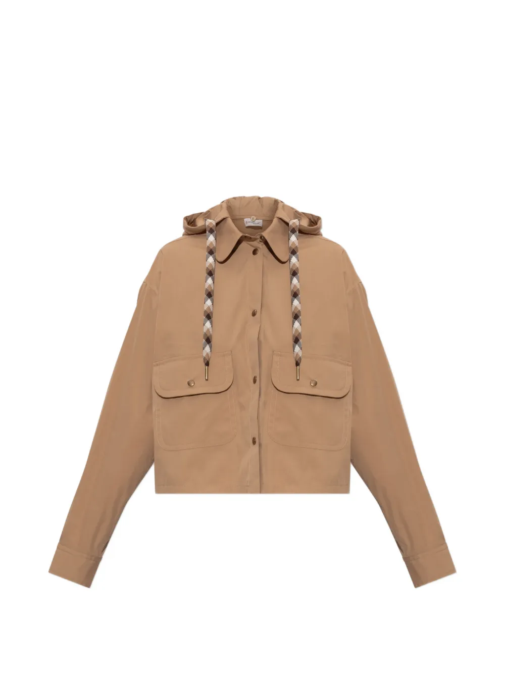 Moncler Cropped jack met capuchon Beige