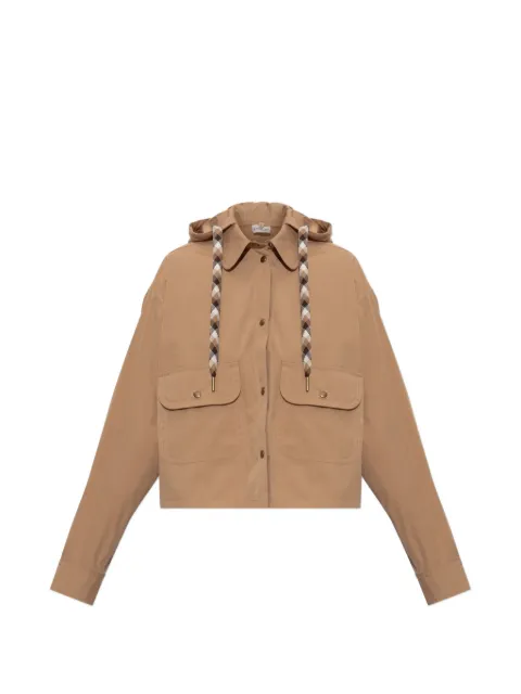Moncler hooded cropped jacket
