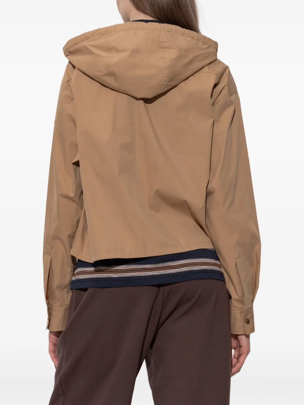 Moncler Cropped jack met capuchon Beige