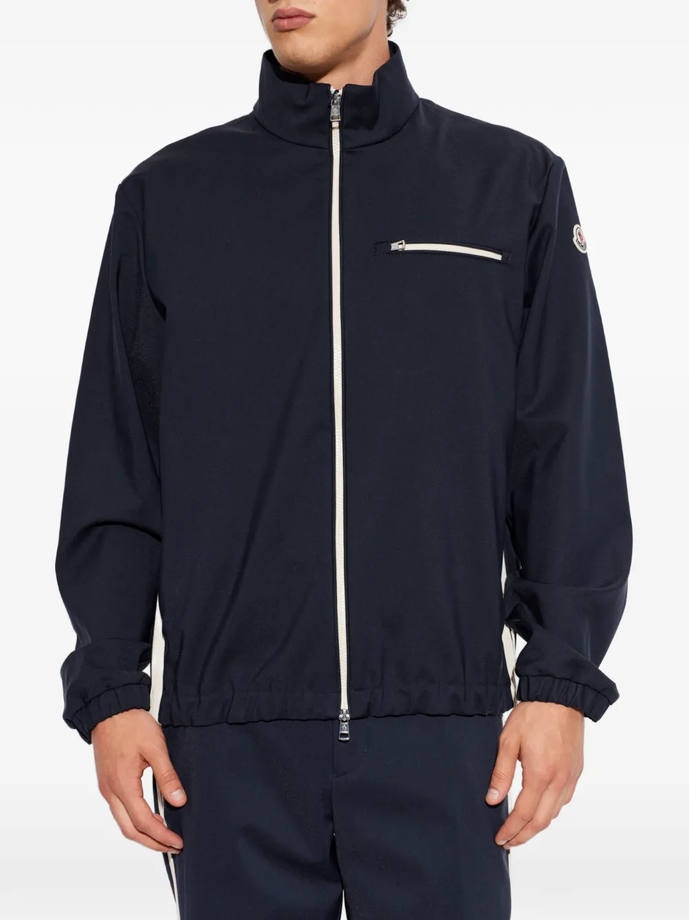 Moncler Fourioun jack met logopatch Blauw