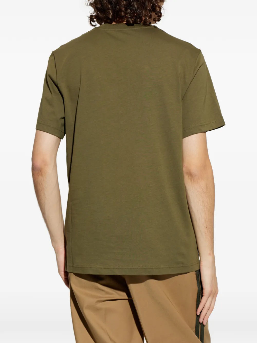 Moncler Katoenen T-shirt met logo Groen