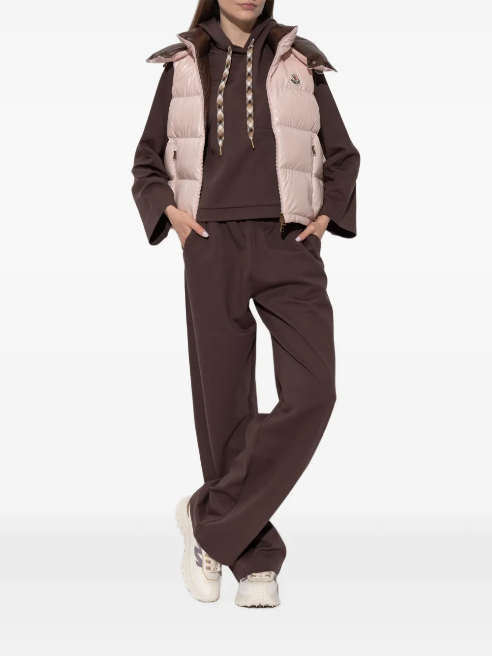 Moncler Trainingsbroek met logopatch Bruin