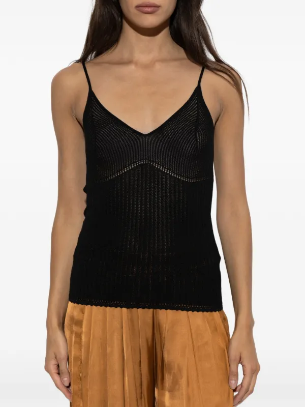 ISABEL MARANT Saloma V-neck Tank Top | Black | FARFETCH