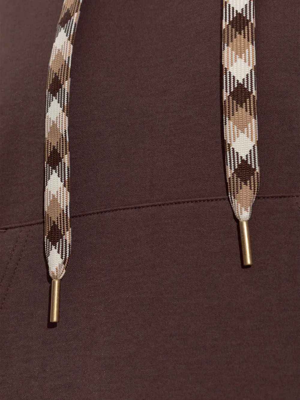 Moncler Sweater met capuchon van katoenblend Bruin
