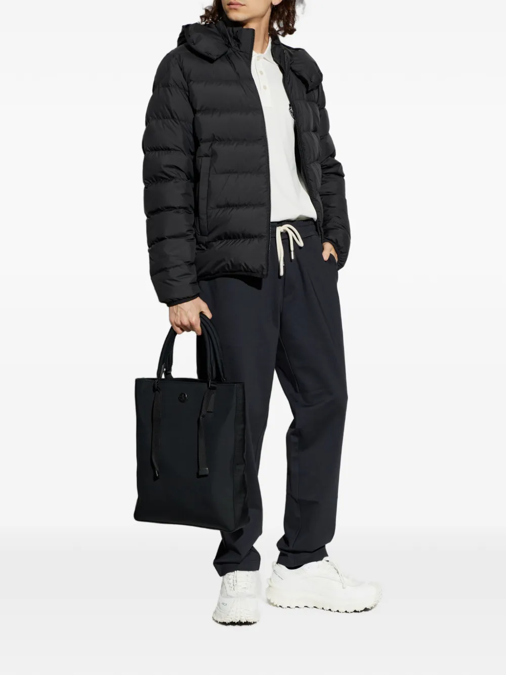 Moncler Poloshirt met logopatch Wit
