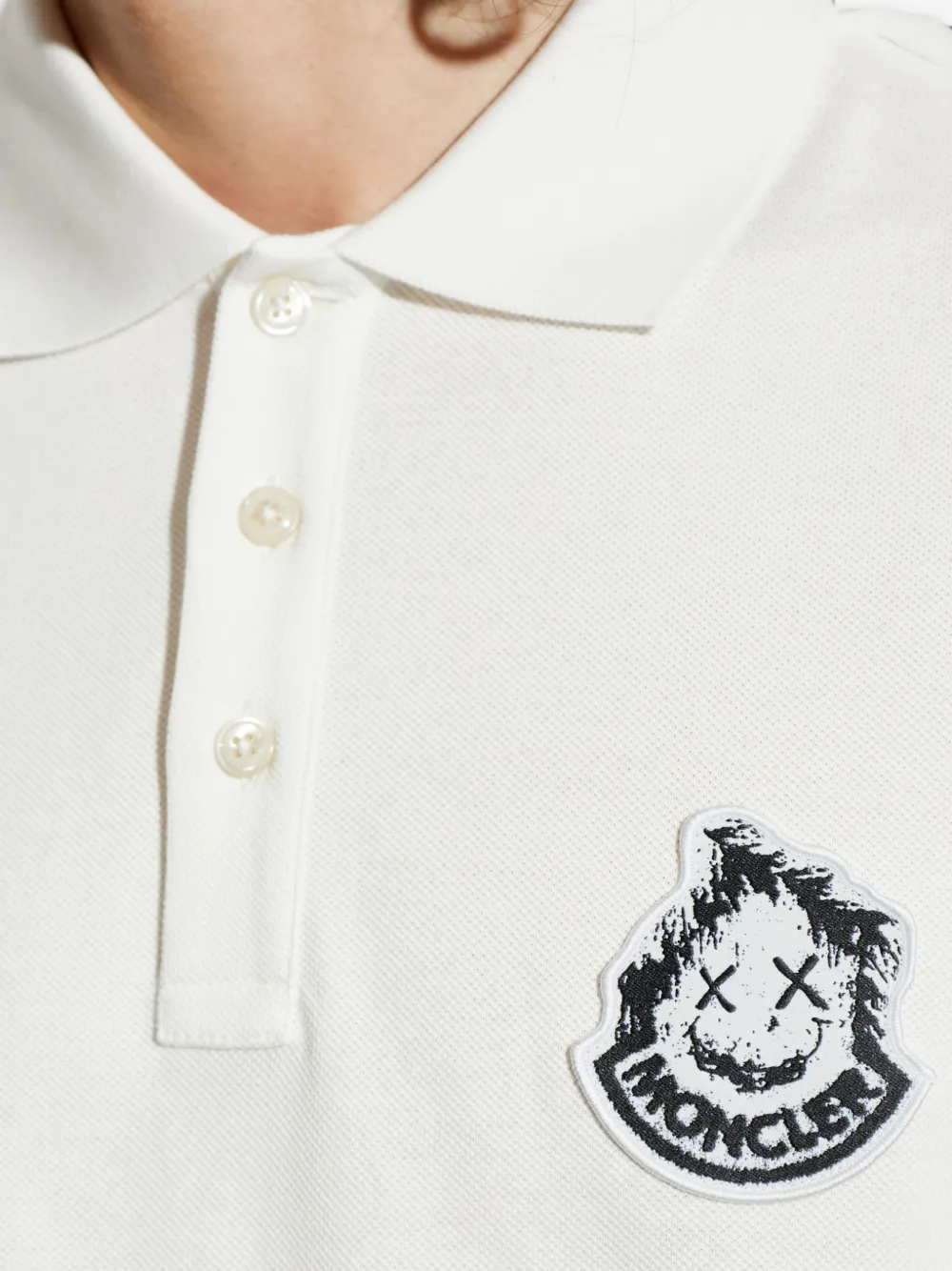 Moncler Poloshirt met logopatch Wit