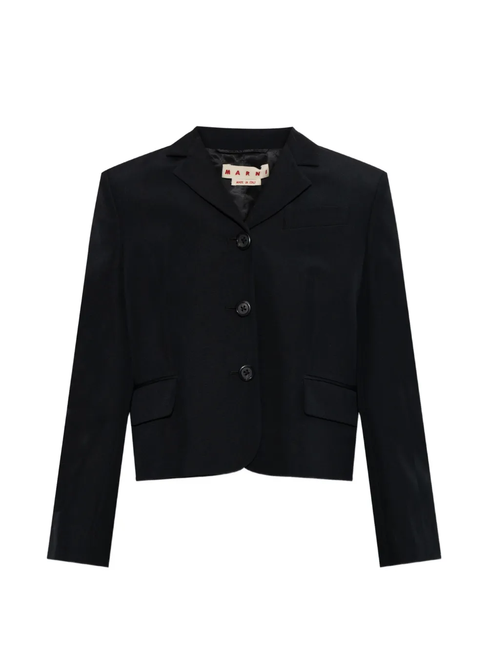 Marni single-vent cropped blazer - Nero