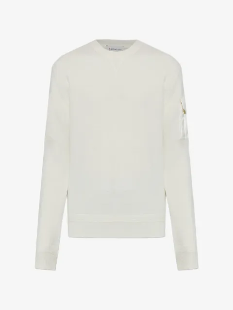 Moncler sleeve-pocket logo-patch sweater