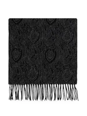 Chrome Hearts Paisley Floral Silk Scarf | Black | FARFETCH