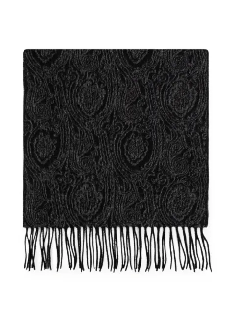 ETRO paisley-jacquard fringed scarf