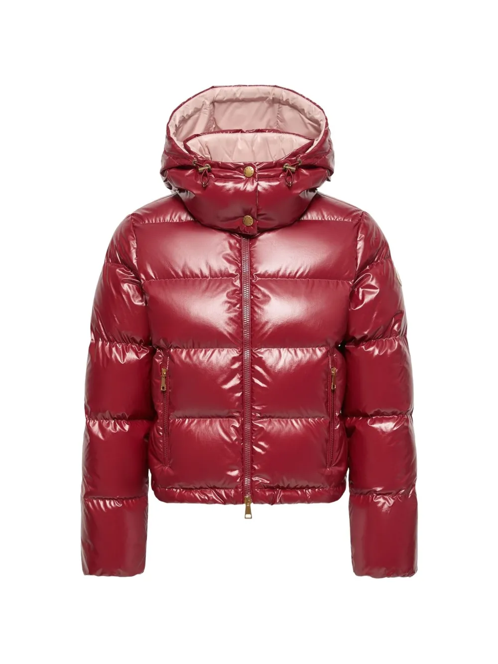 Moncler Niveole gewatteerd donsjack met capuchon Rood