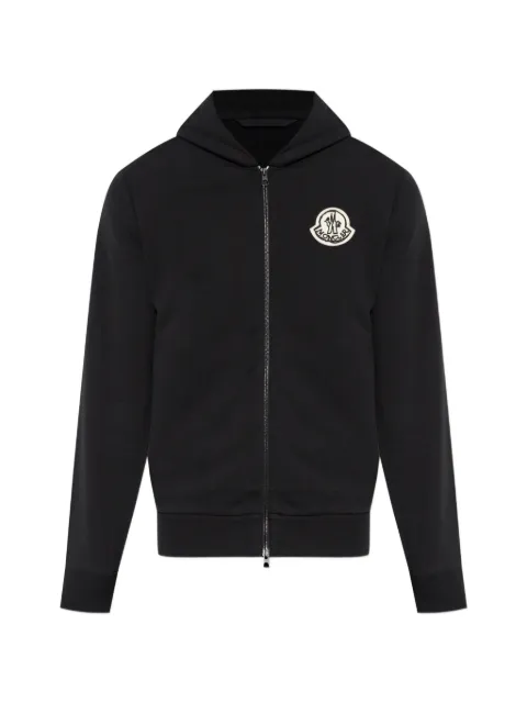 Moncler logo-patch zip-up hoodie