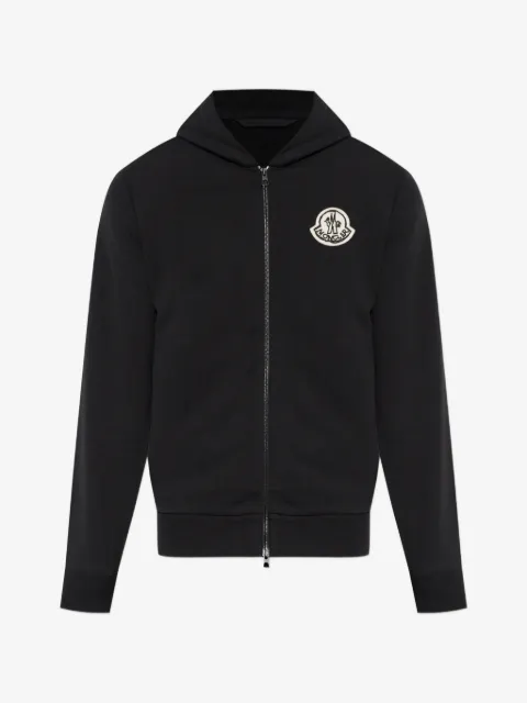 Moncler logo-patch zip-up hoodie
