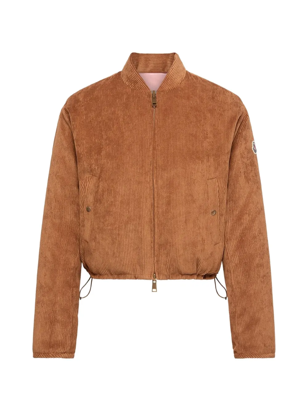 Moncler Blageon ribfluwelen omkeerbaar donsjack Bruin