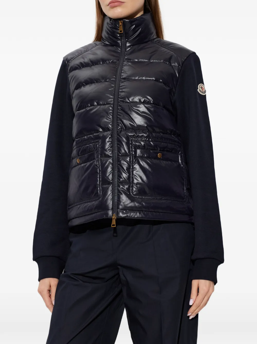 Moncler Jack met logopatch Blauw