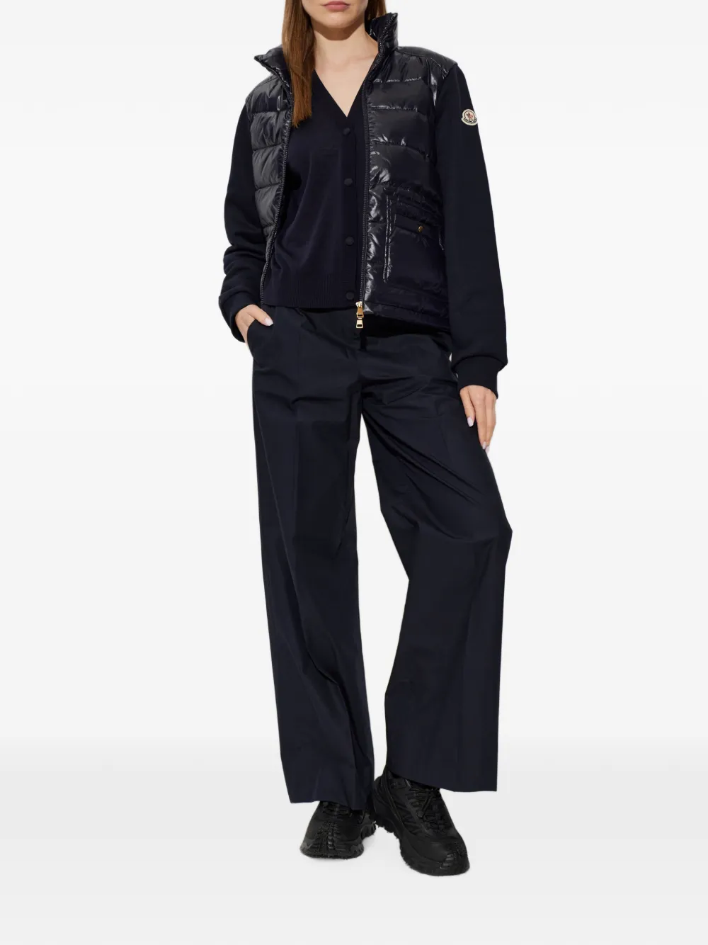 Moncler Jack met logopatch Blauw