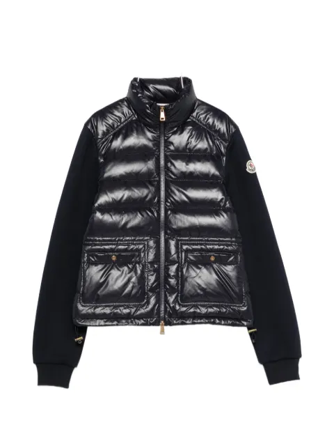 Moncler quilted-panel zip-up jacket