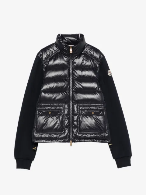Moncler chamarra capitonada con parche del logo