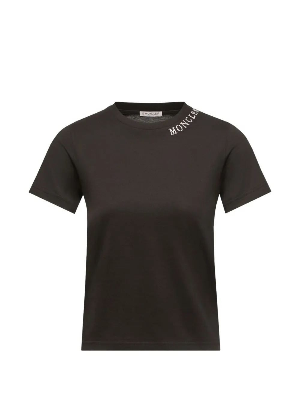 Moncler T-shirt met geborduurd logo Zwart