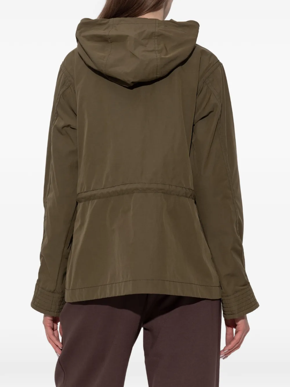 Moncler Serin parka van katoenblend met capuchon Groen