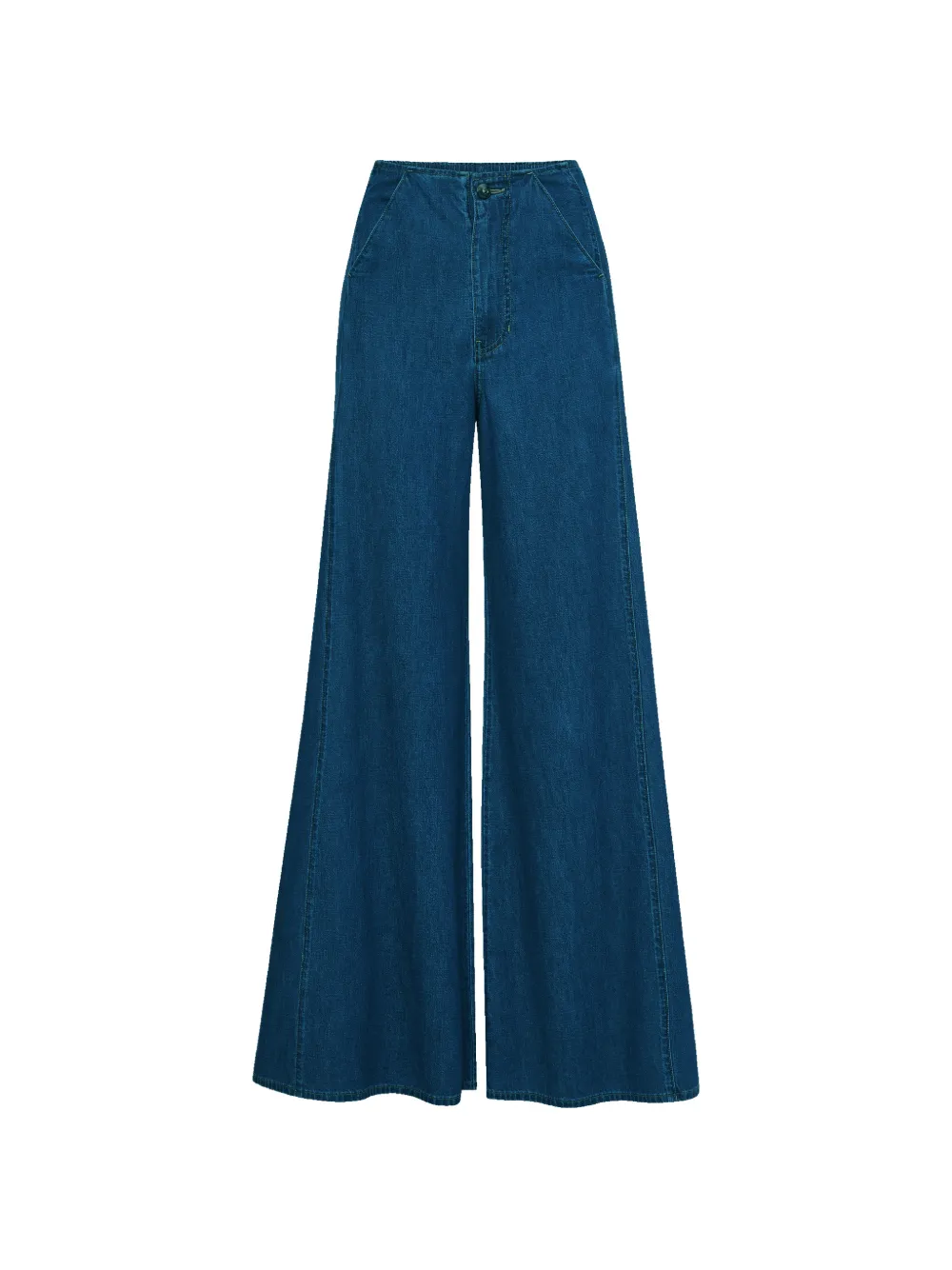 Veronica Beard Digby Wide-Leg-Jeans - Blau