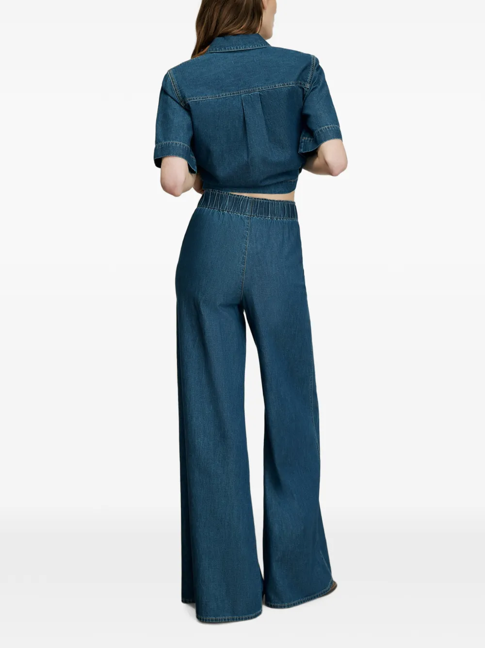 Veronica Beard Digby jeans met wijde pijpen Blauw