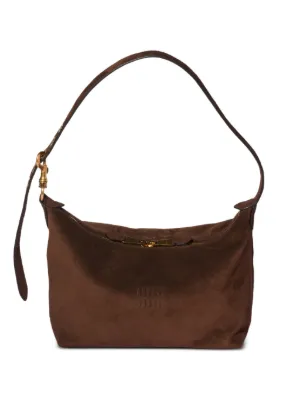 Miu Miu logo-embossed Shoulder Bag | Brown | FARFETCH