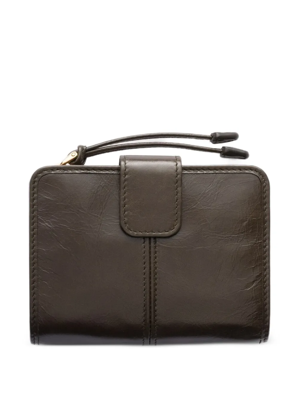 Prada Leren portemonnee Bruin