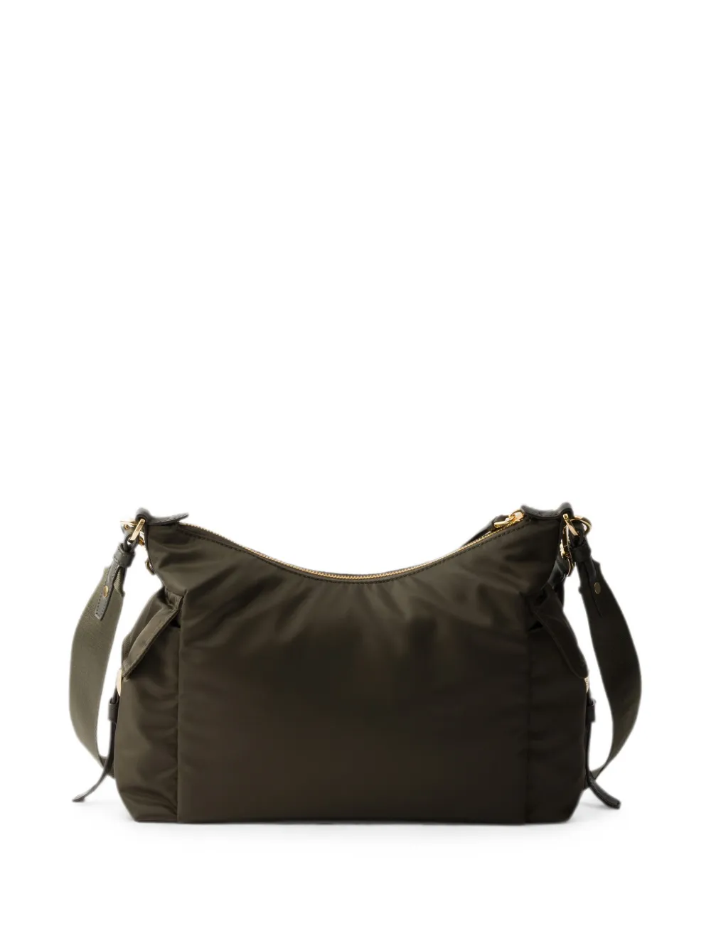 Prada Explore grote Re-Nylon en leren tas Groen