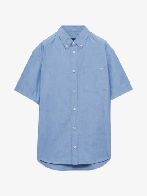 Prada chemise en chambray à manches courtes