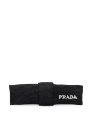 Prada Re-Nylon triangle-logo Headband | Black | FARFETCH JO