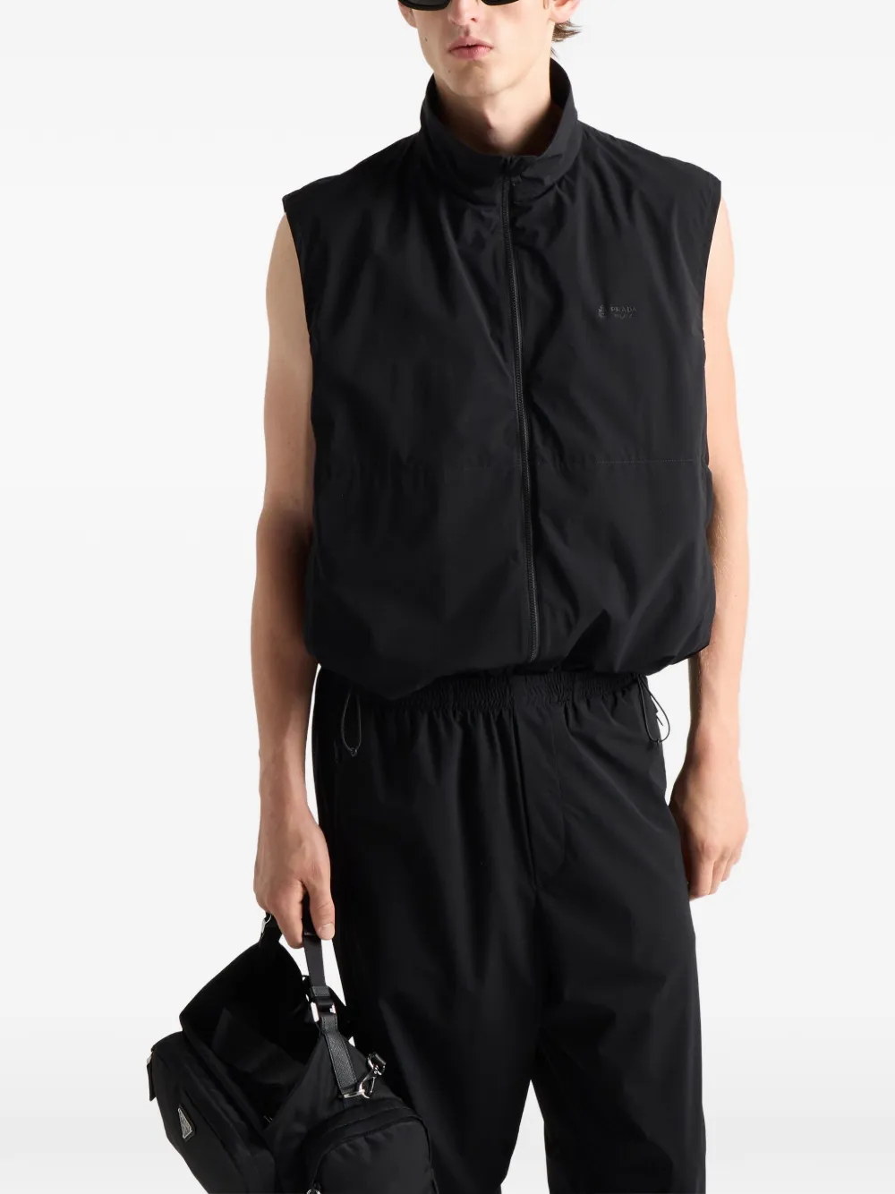 Prada Re-Nylon bodywarmer Zwart