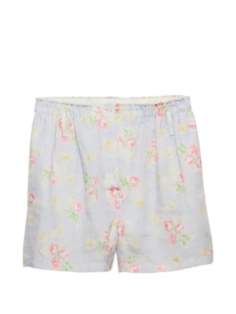Prada floral-print old-linen shorts