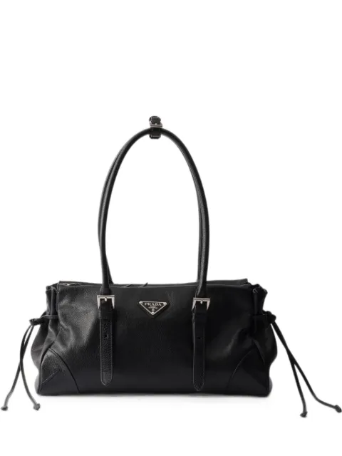 Prada Bonnie medium antiqued leather tote bag
