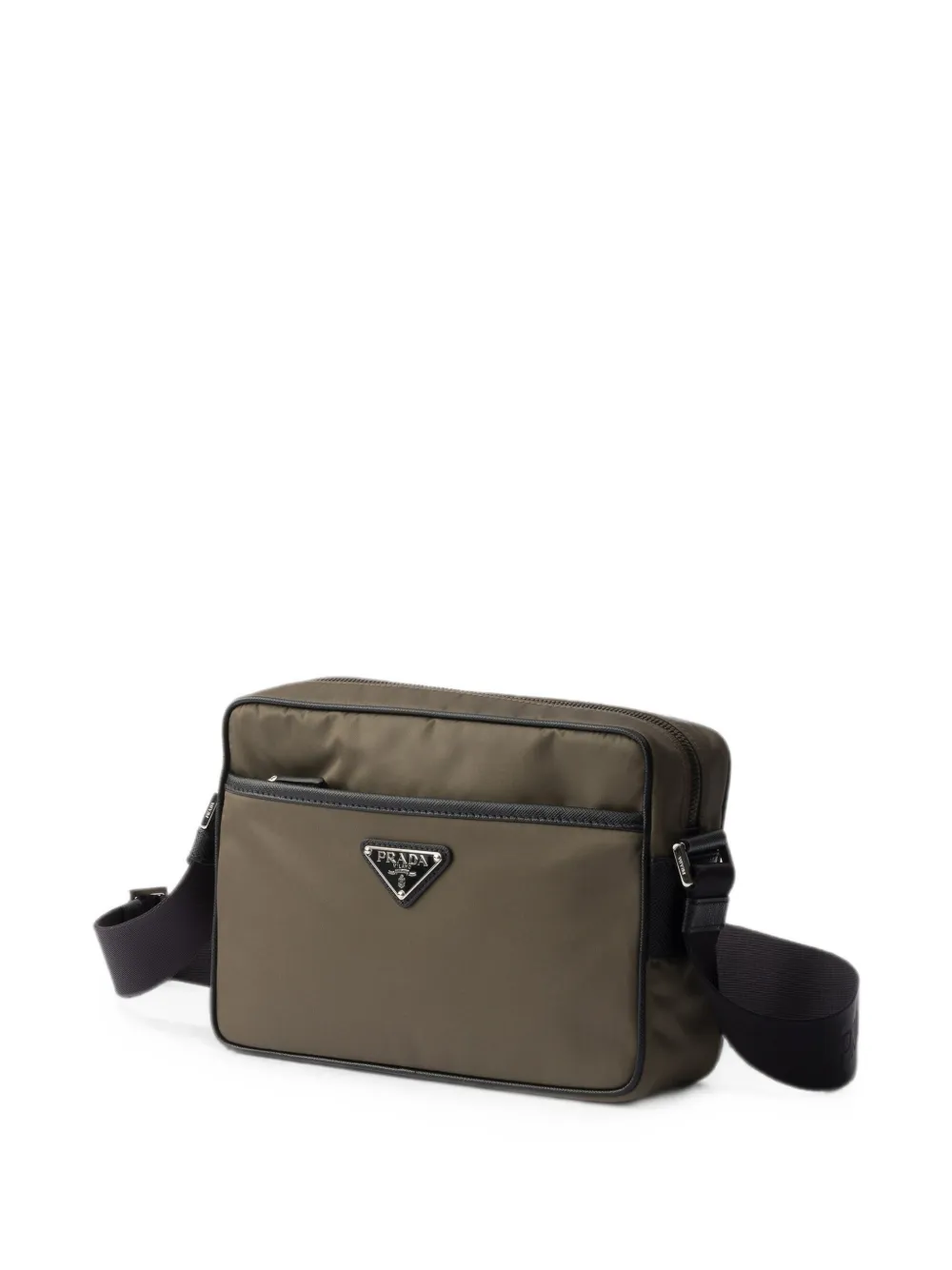 Prada Re-Nylon en Saffiano leren schoudertas Groen