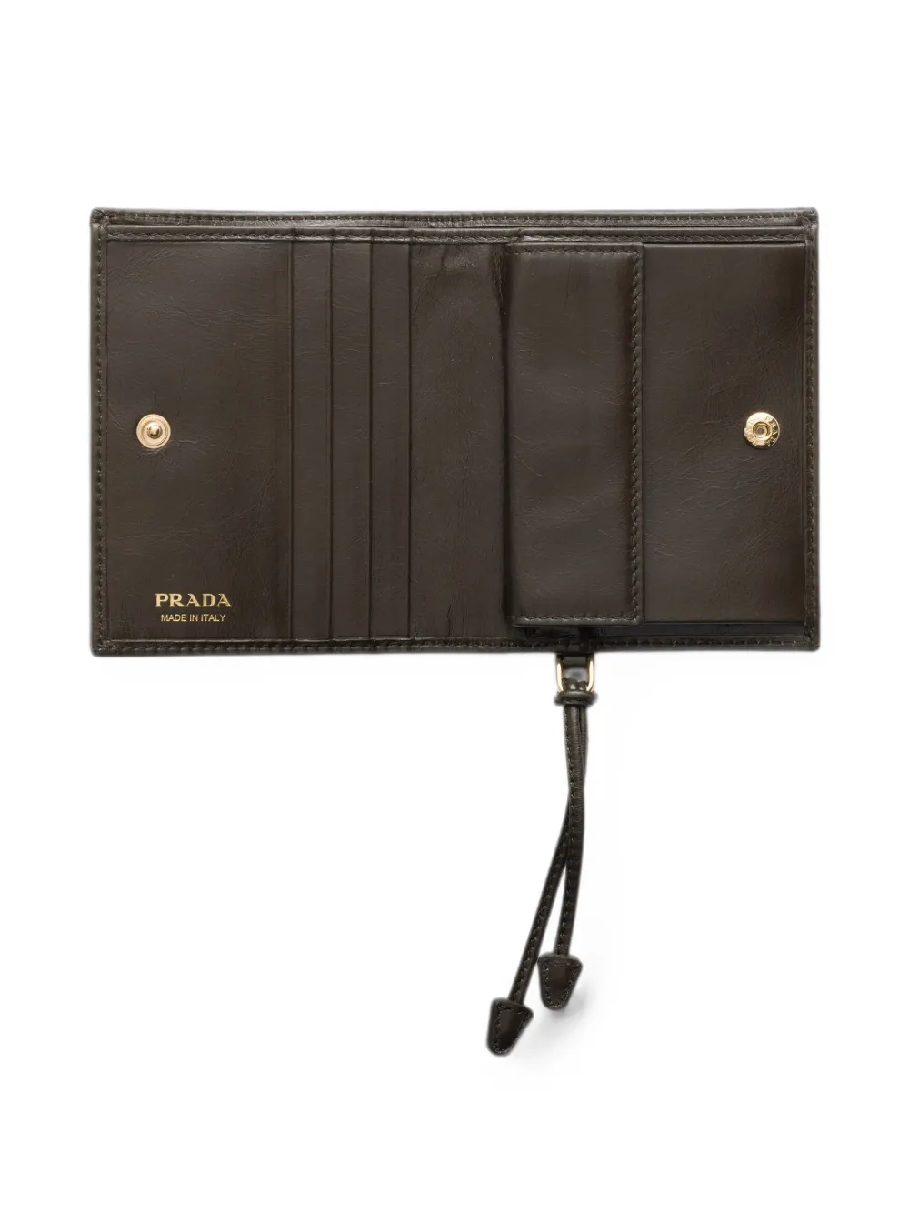Prada Leren portemonnee Groen