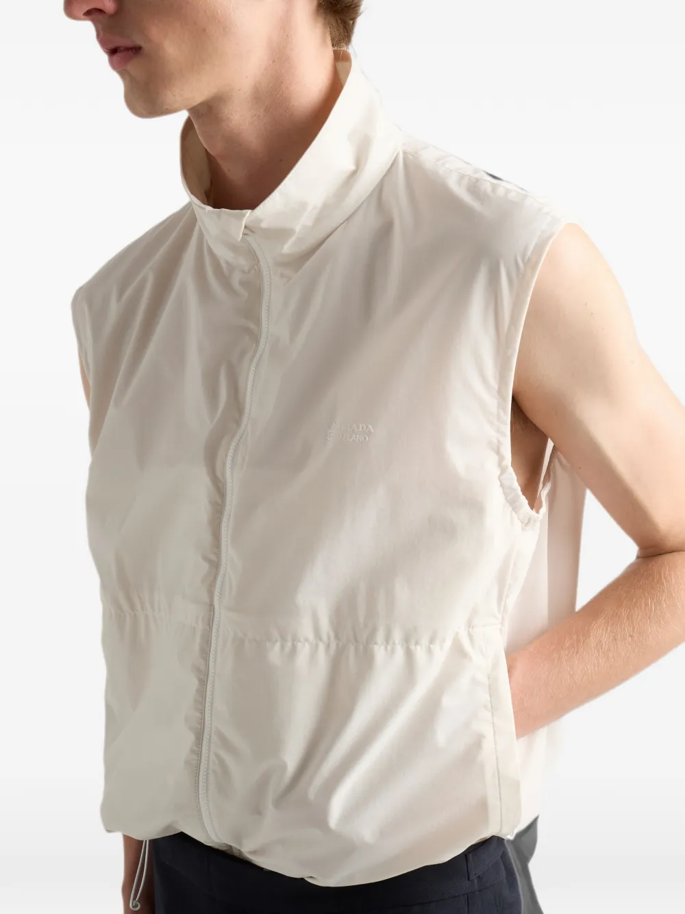 Prada Re-Nylon bodywarmer Beige